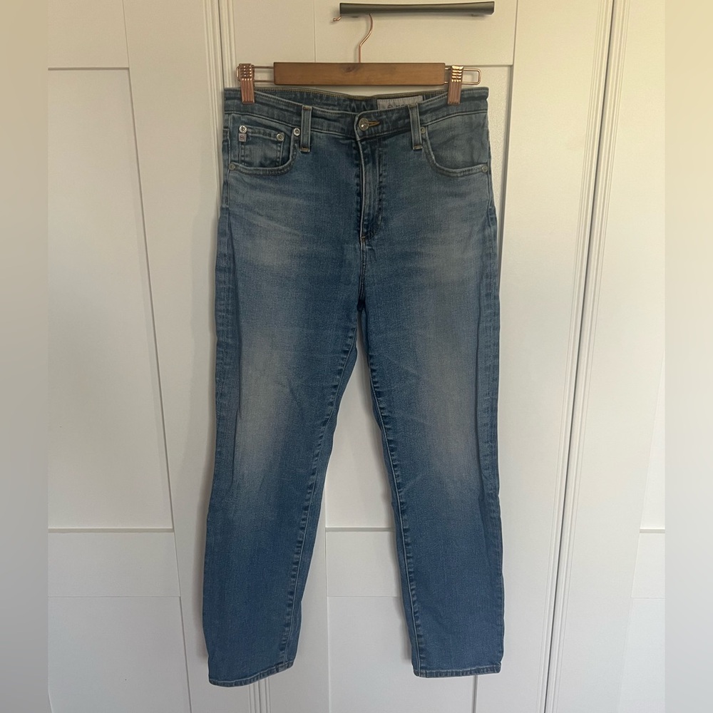 ADRIANO GOLDSCHMIED AG-ED Denim high rise cropped light wash jeans 28